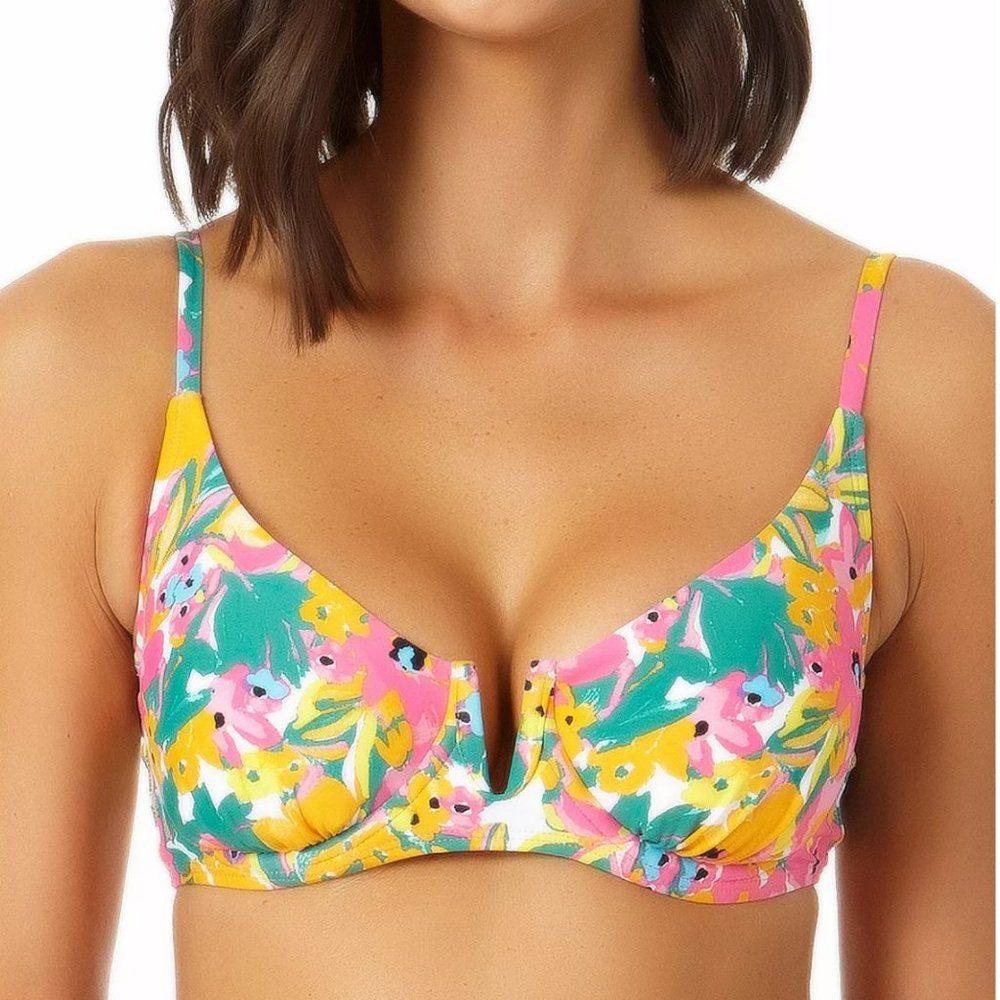 NWT Anne Cole Limited Edition Bikini Swim V-Wire Top XS
